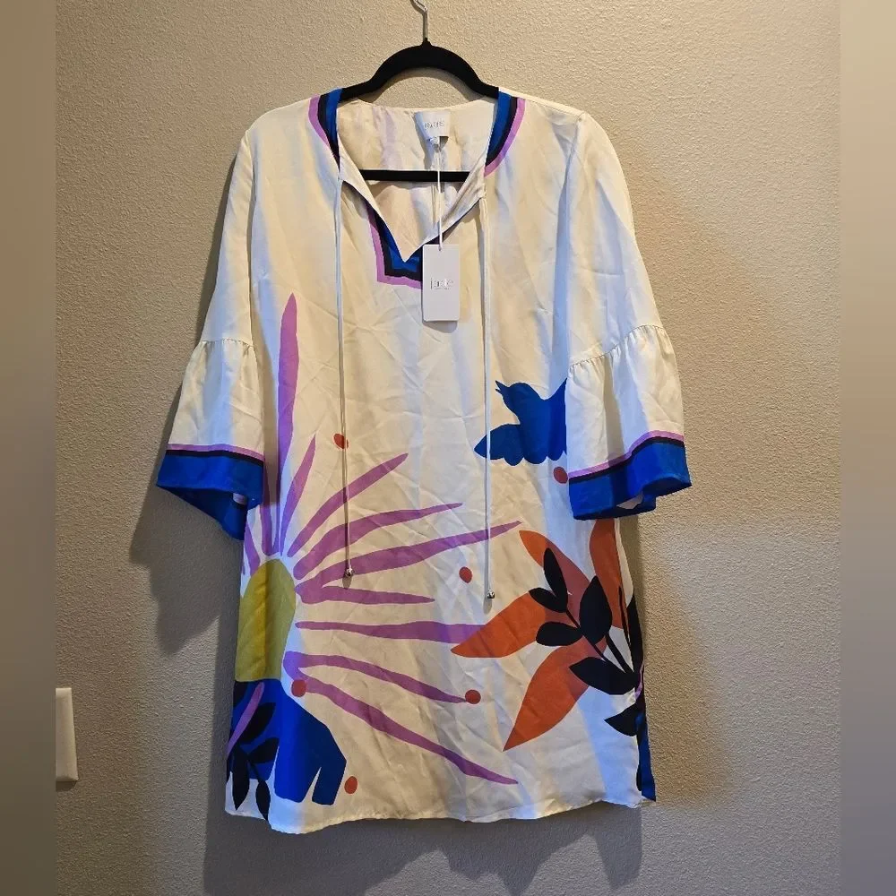 Jade by Johnny Was Lorianne Endless Sunshine Mini Silk Flower Dress Sz XS NWT